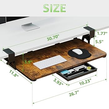 ケヤキ S2-073 欅 /1,880x600mm520mm780mmx45mm Amazon.com : Desktop Keyboard Tray, Under Desk Pull Out