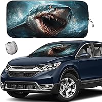 Vista 10 de [2025 Actualización] Parasol para parabrisas con palmera tropical y puesta de sol en la playa, para automóvil, SUV, camión, mantiene el vehículo