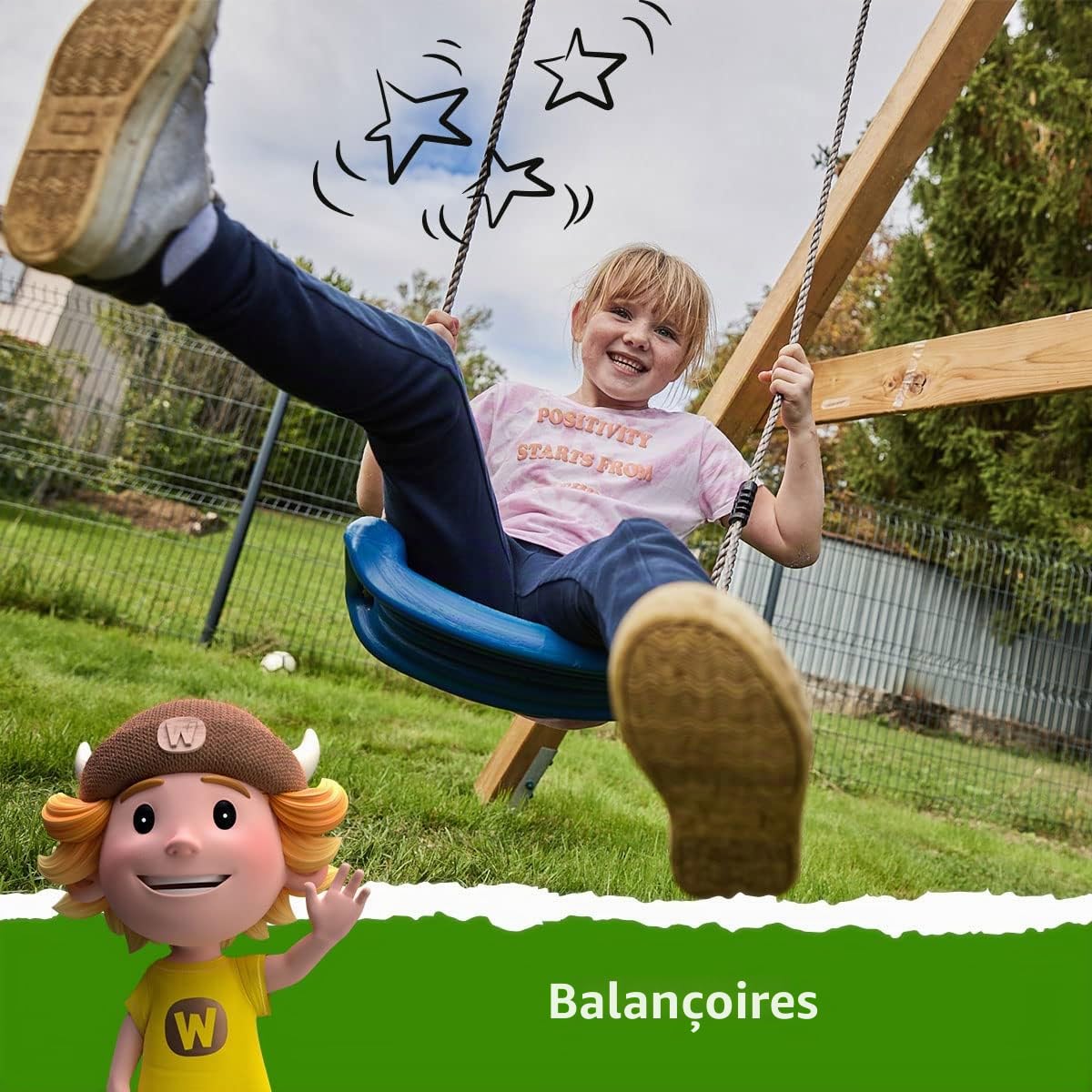Wickey - Siège de balançoire WICKEY Asiento de columpio Seggiolino per bambini (verde)