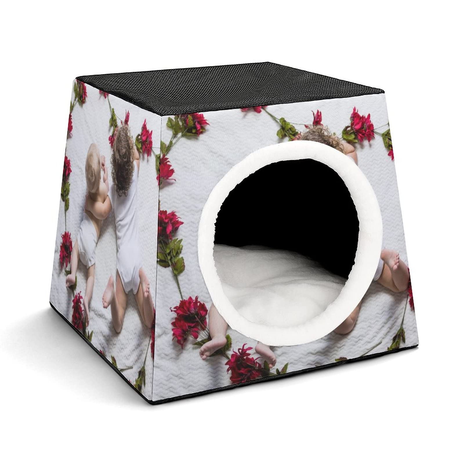 Casa Plegable para Gatos Cama Sofá Cueva para Perros diseño 3 en 1 para Mascotas pequeñas Bebé