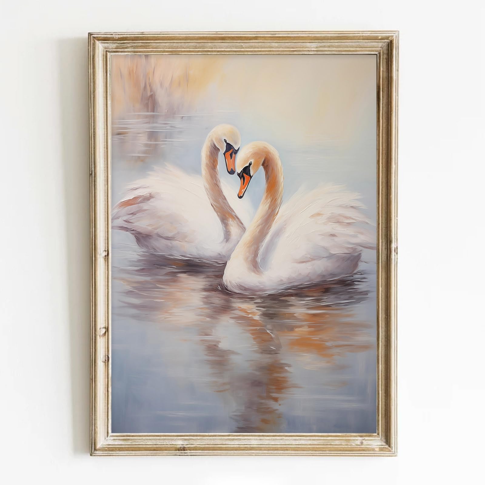 Amazon.com: AISSPINGET Swan Canvas Wall Art Watercolor Pink Swan