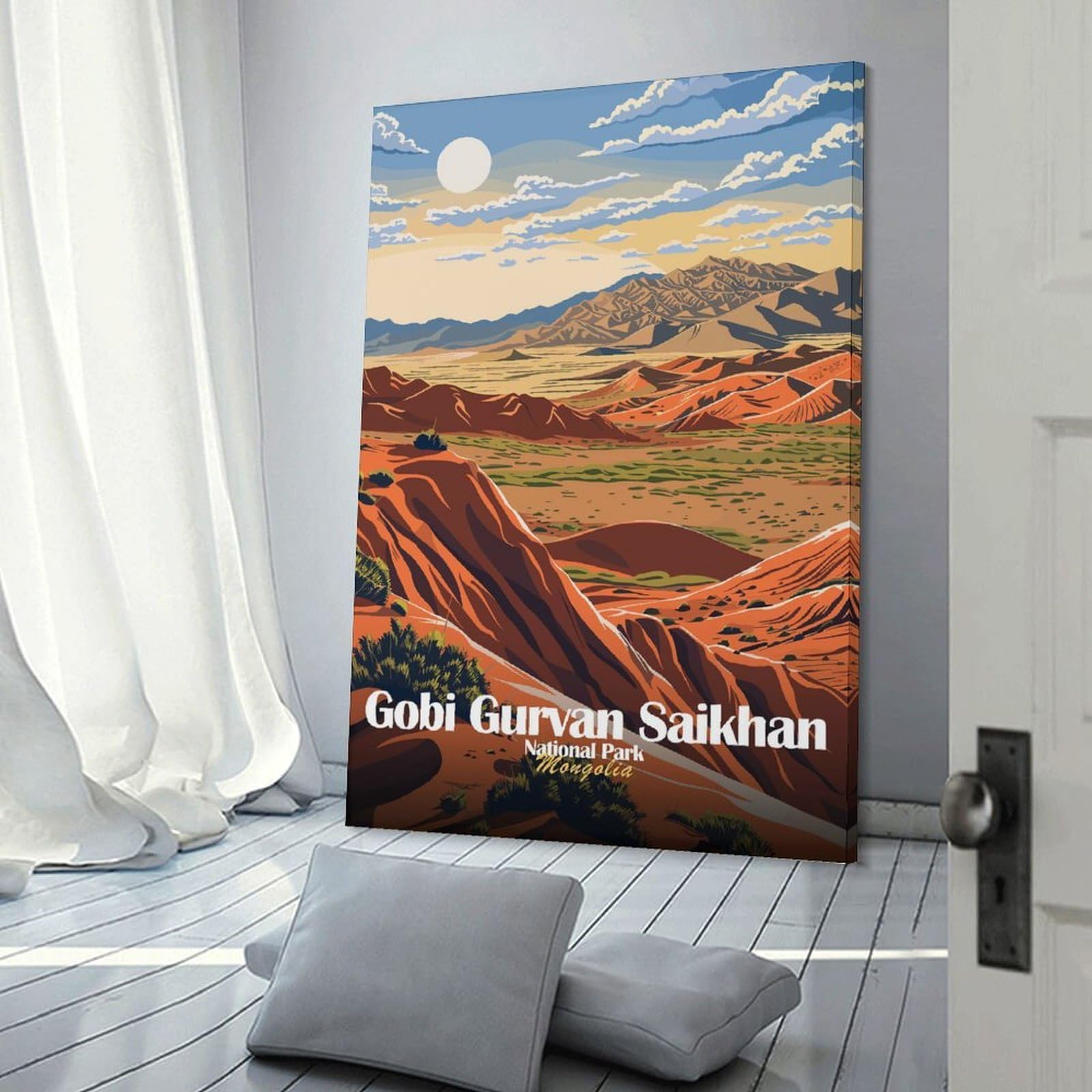 Junmoney Gobi Gurvan Saikhan National Park, Mongolia Hanging Wall Art, 12x18inch(30x45cm), for New Homes, Bedrooms Or Workspaces, Thoughtful Wall Decor for Art Lovers