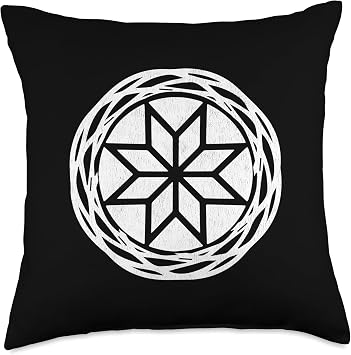 Alatyr Star Cross of Svarog Slavic Protection Symbol Throw Pillow