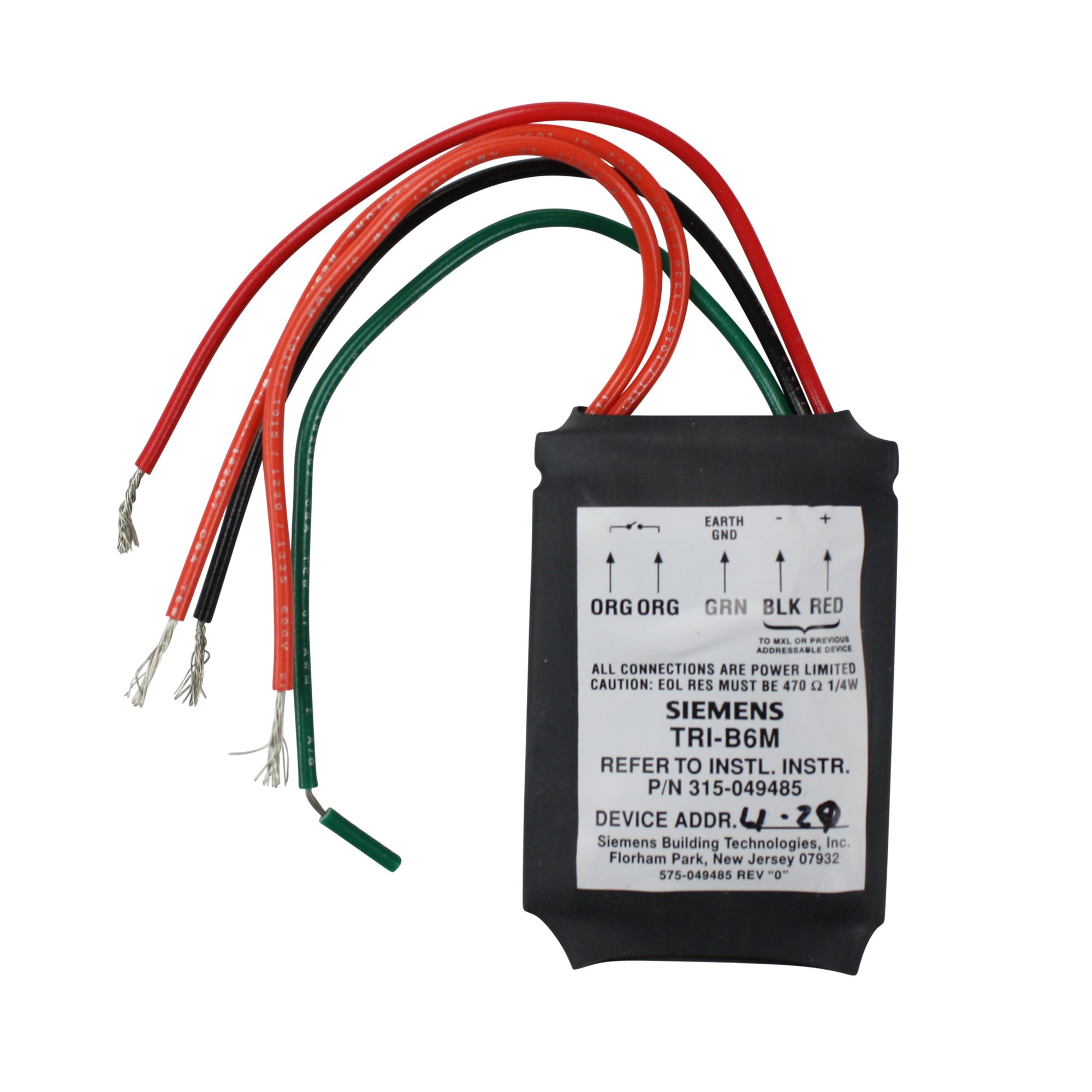 Siemens TRI-B6M Alarm Firefinder MXL-IQ Intelligent Interface