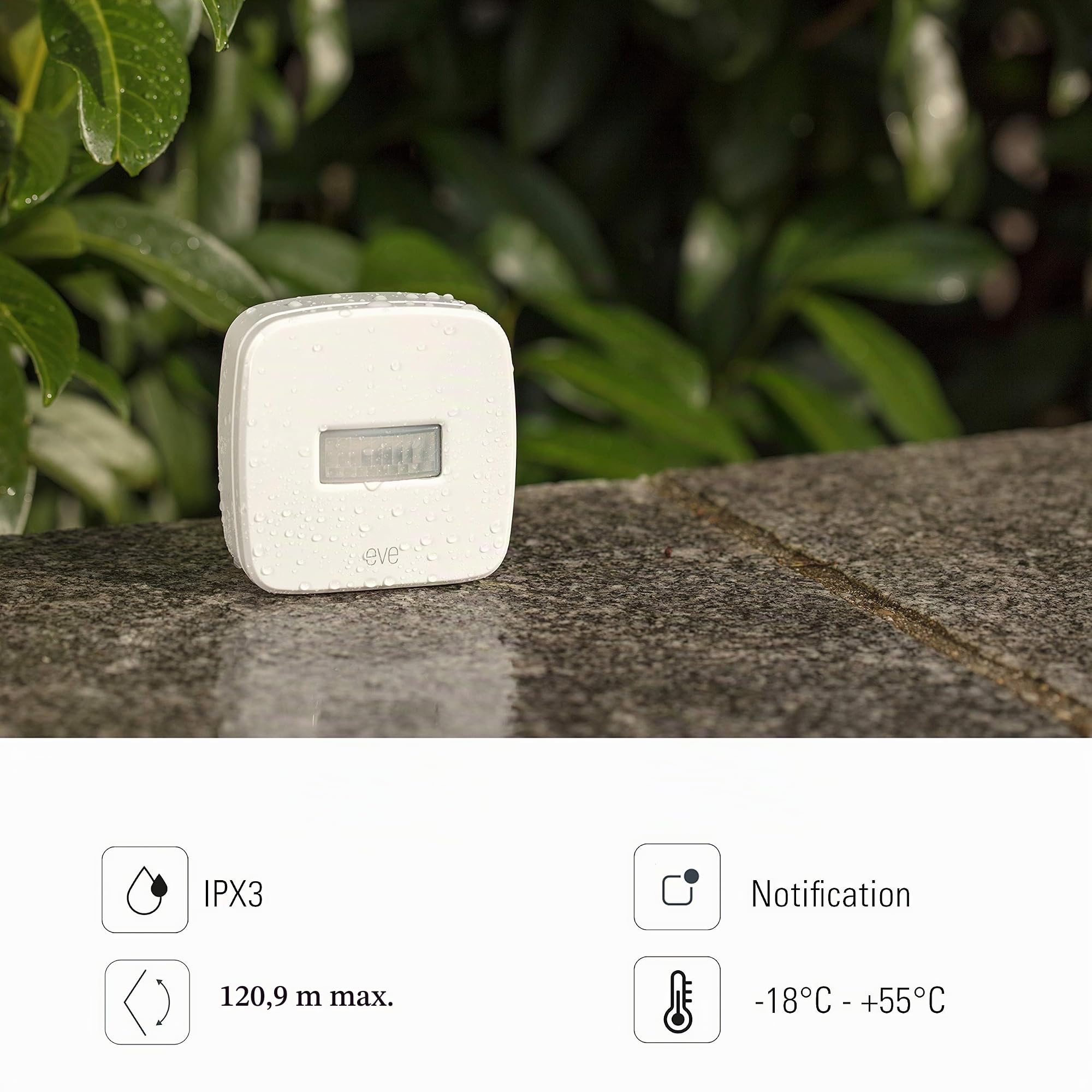 Eve Motion - Capteur de Mouvement sans Fil, Protection IPX3 pour l’étanchéité à l’Eau et Bluetooth Low Energy, sans passerelle intermédiaire (HomeKit)
