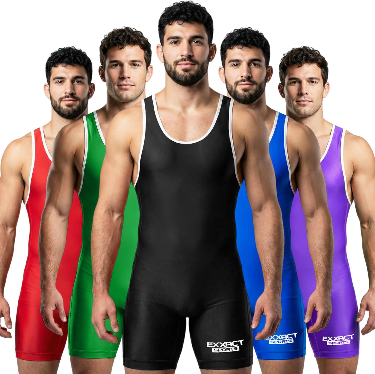 Exxact Sports Men's Wrestling Singlet, High Performance Powerlifting Singlet Wrestling Singlets for Men