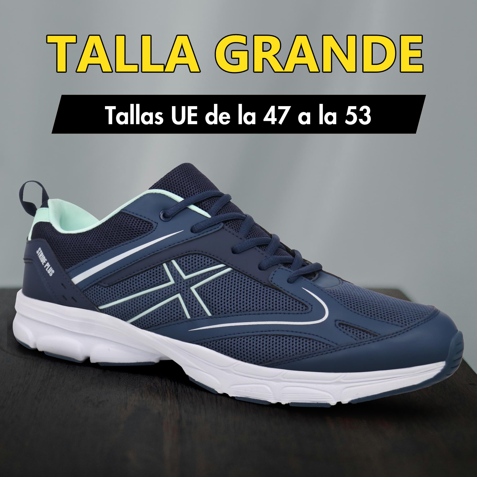 Hawkwell Zapatillas Deportivas Ligeras e Informales para Hombre, Talla Grande, para Caminar, Talla UE 47, 48, 49, 50, 51, 52 y 53