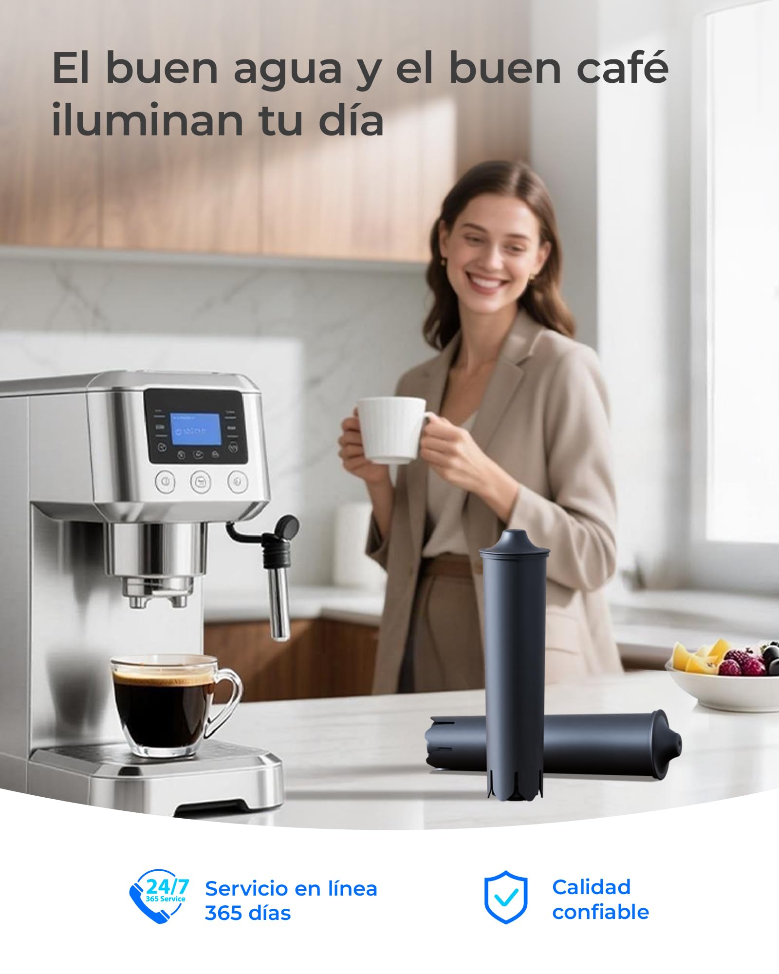Waterdrop Filtro de Café Compatible con Smart Smart+ 24233, Jura E8, E6 (3)