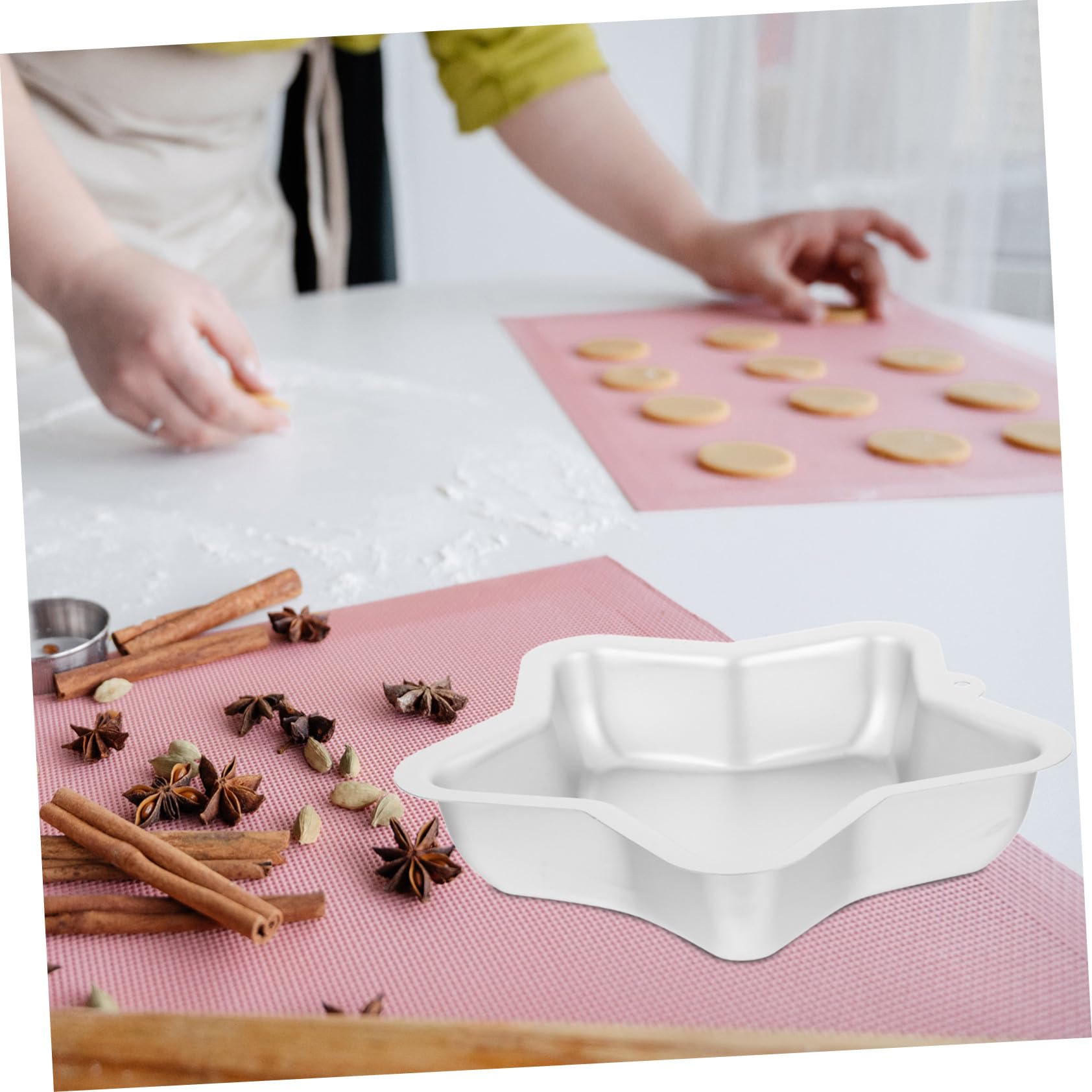 VALICLUD 2 Pièces Star Cake Pan Alliage Aluminium Moule Étoile à Branches pour Gâteaux et Cheesecakes pour Pâtisserie Maison