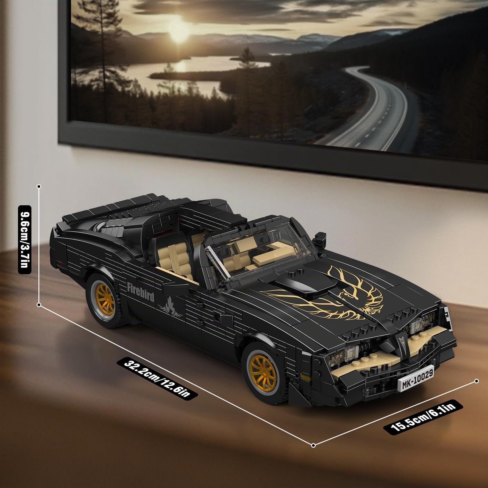 Mould King 10029 Set di costruzione di auto sportive tecniche, oltre 1557 pezzi, modello di auto muscolare Firebird, giocattolo di costruzione creativo per adolescenti e adulti 14