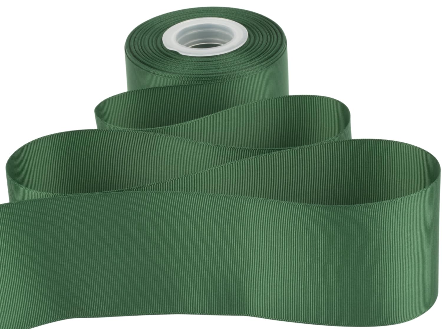 Ribbonitlux Grosgrain Ribbon 75mm x 22.5M Premium Polyester Craft Ribbon for Hair Bows, Gift Wrapping, Weddings & DIY Solid Forest Green(#587) 1 Roll - Image 3