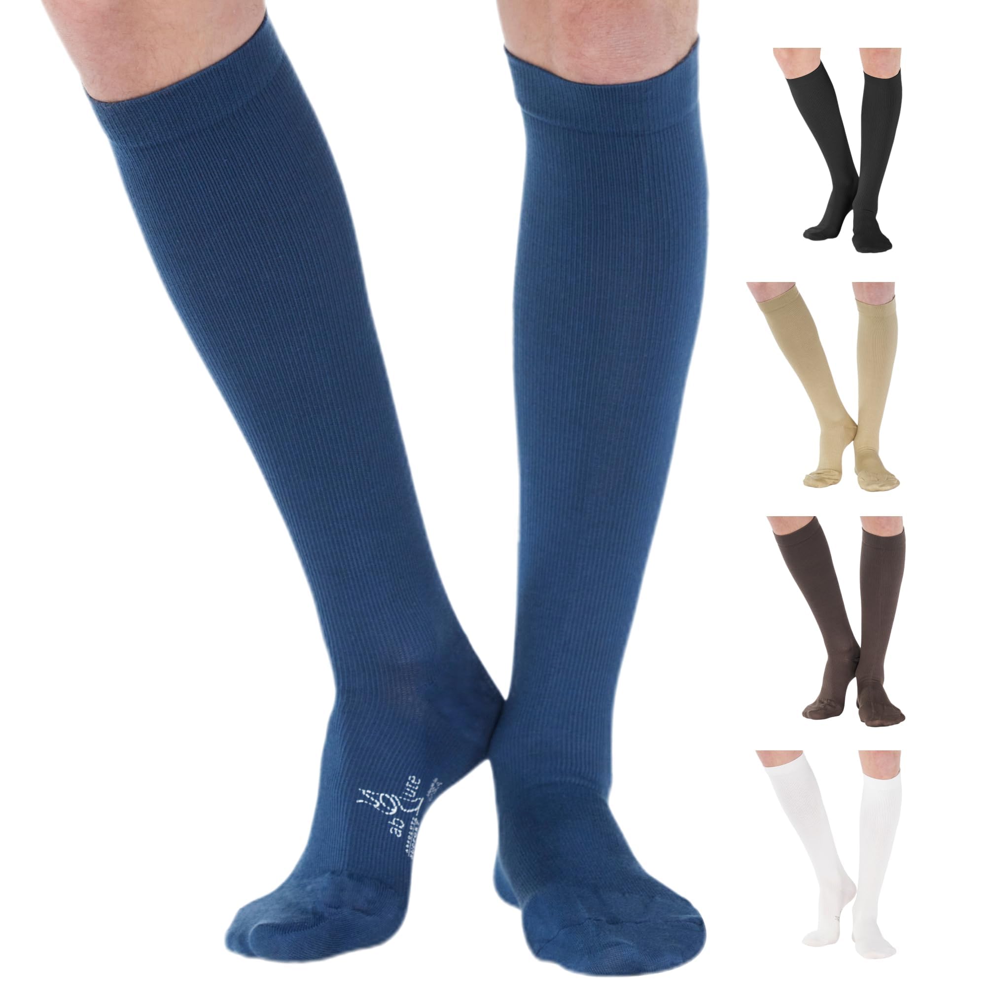 Cotton Compression Socks for Women & Men 20-30 mmhg Knee High