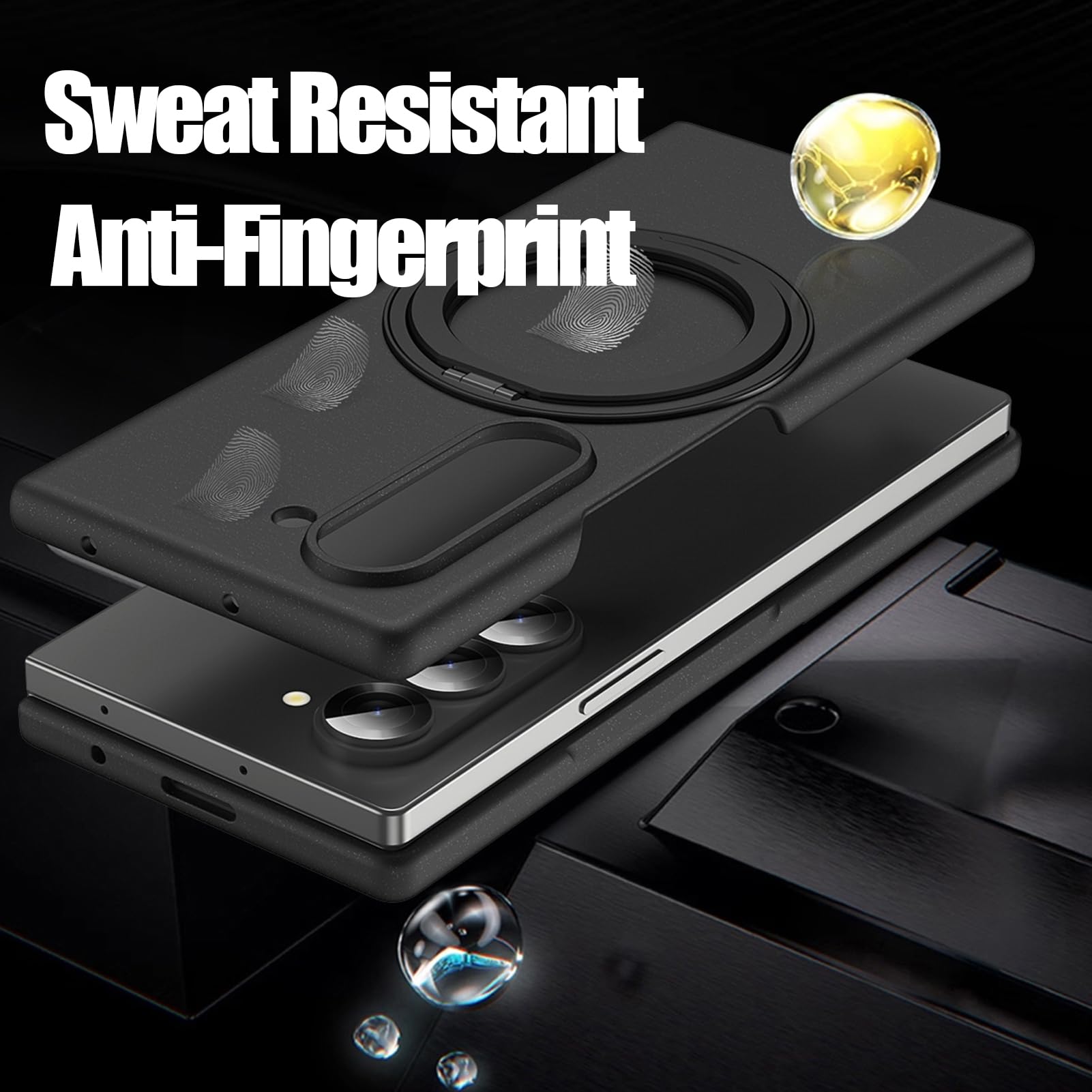Custodia Sottile Per Samsung Galaxy Z Fold 8 Ultra, Magnetica Anello