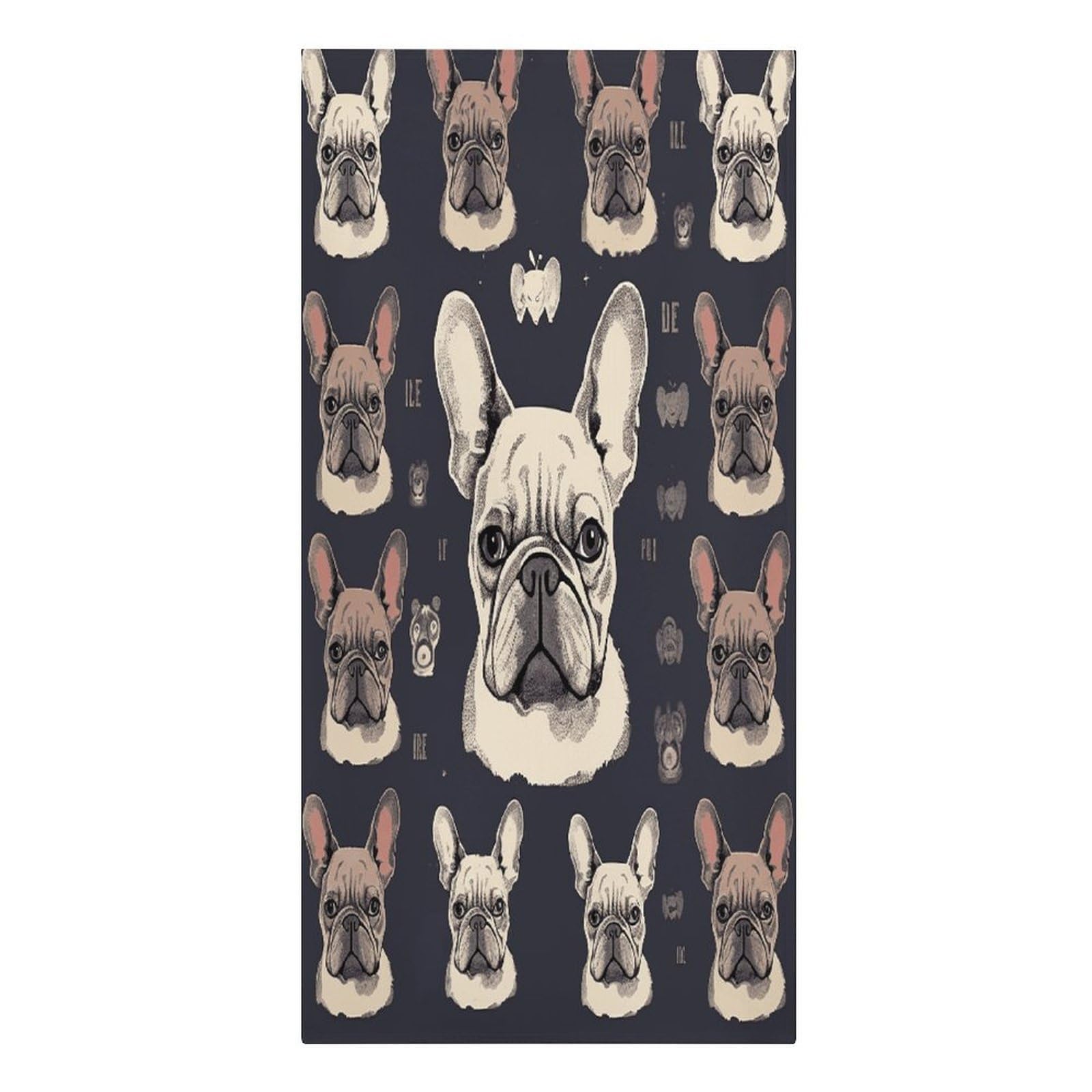 VstaDank I Love French Bulldog Beach Towels 30"x61" Microfiber Super Absorbent Large Bath Towels Cozy Soft Swim Travel Towel Quick Dry Thin Pool Towel Beach Accessories for Outdoor Adult