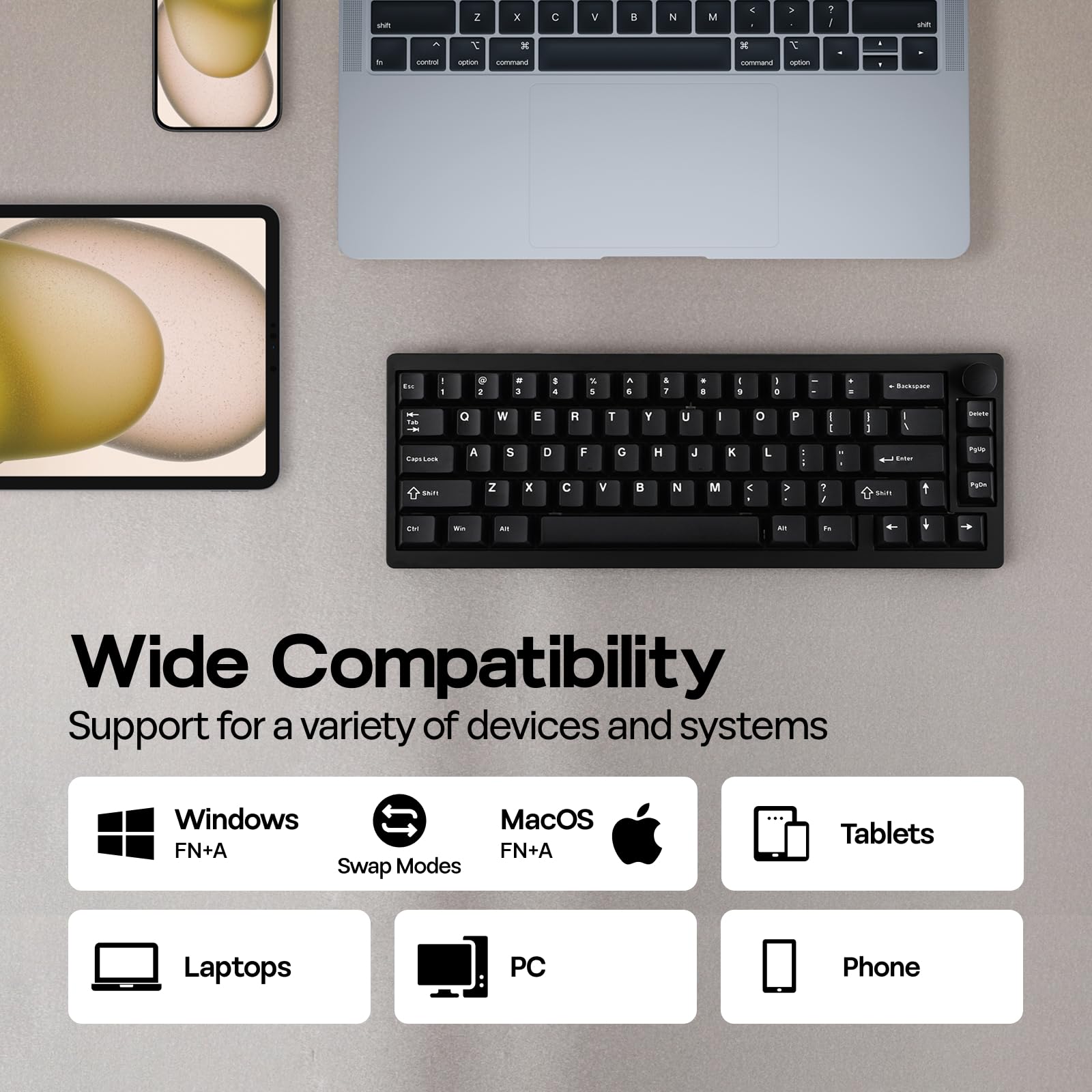 Amazon.com: EPOMAKER P65 QMK/VIA Wireless Aluminum Gaming Keyboard