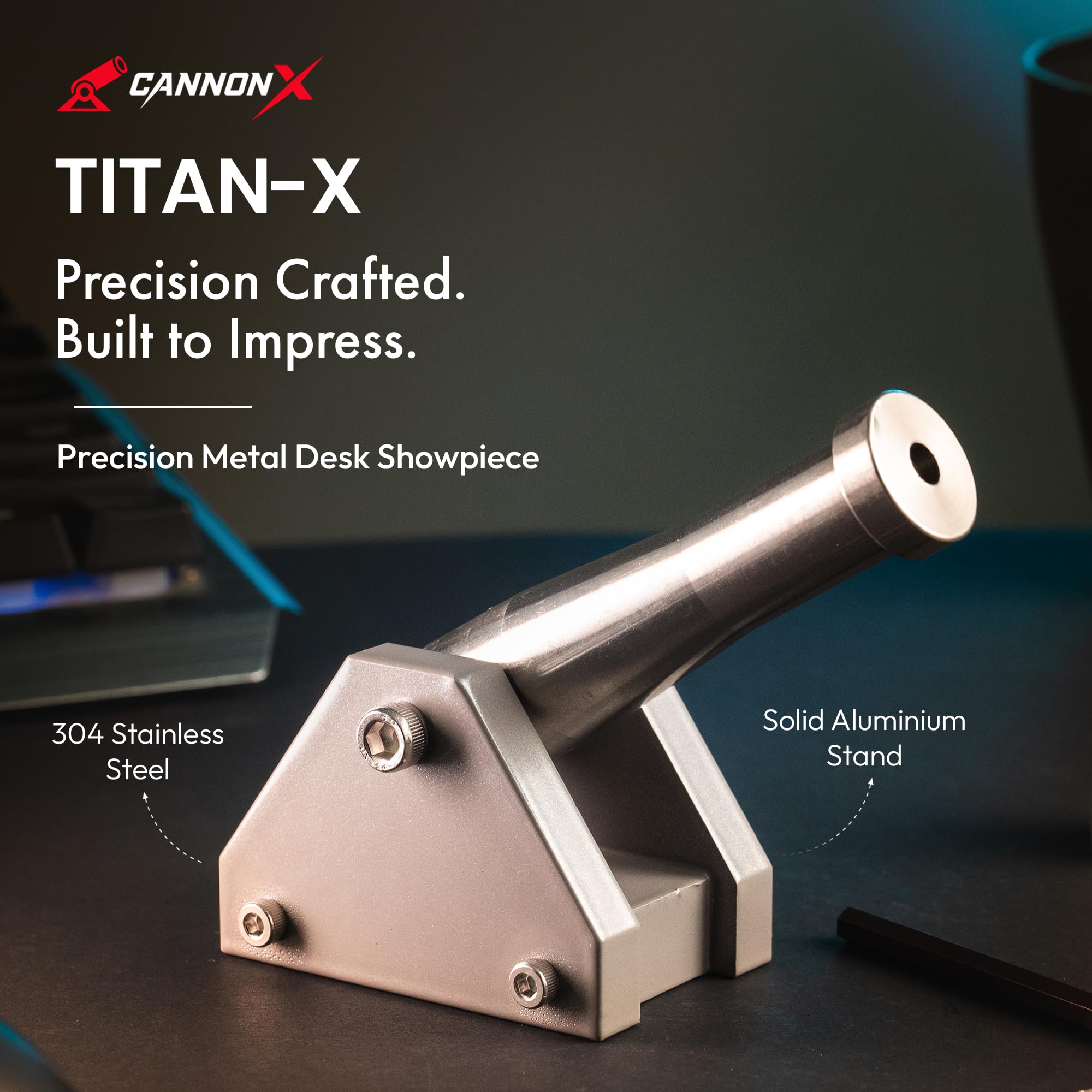 CANNONX Titan-X Mini Cannon Showpiece - Military Decor -3