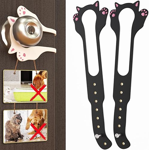 2 soportes para puerta de gato que mantienen la puerta abierta de 1.5 a 8 pulgadas, alternativa para puerta de gato, deja que los gatos entren y
