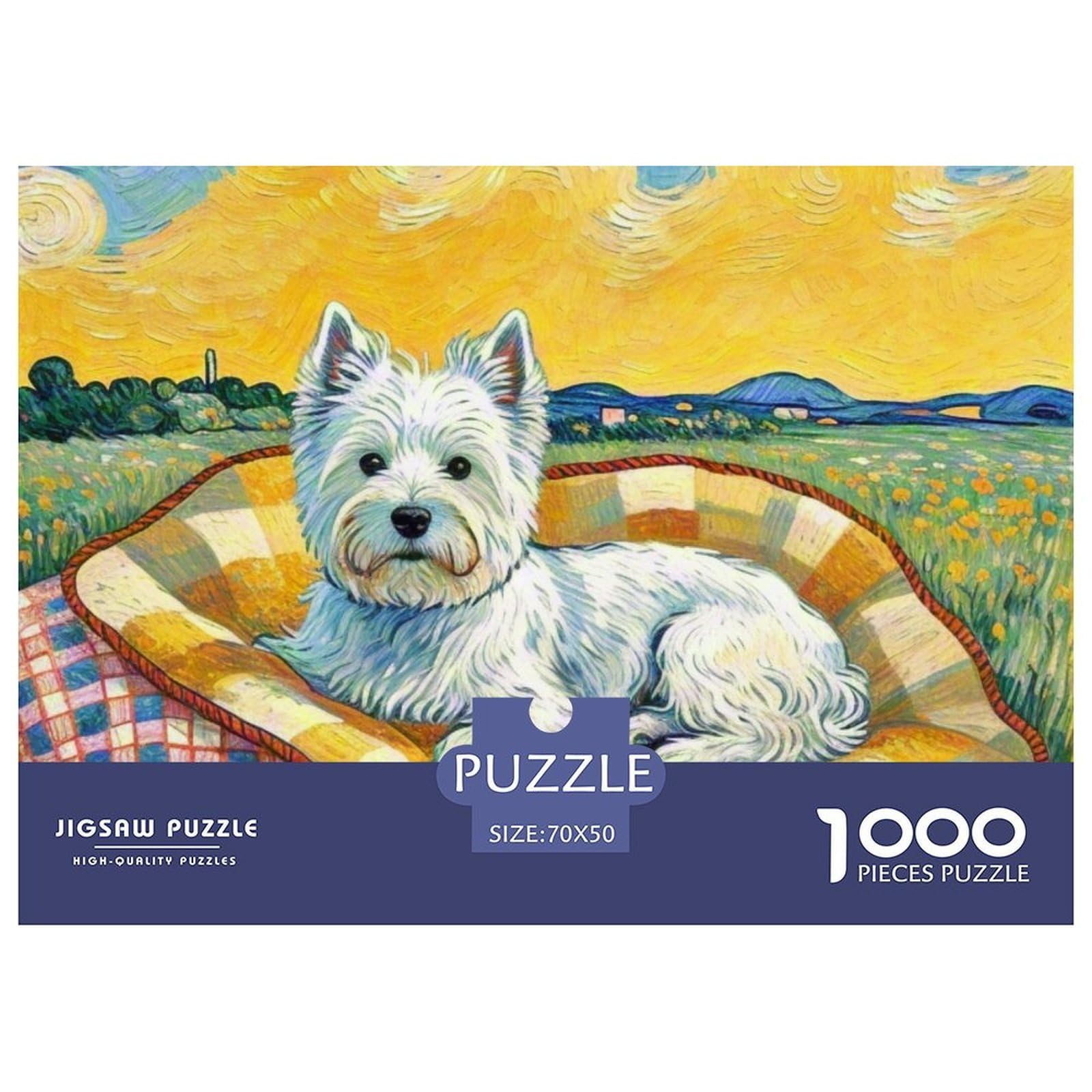 Westie 1000 Piece Puzzles Pet Dog for Age 12+ Challenging Activities Memory Games Relaxing 70x50cm/1000pcs
