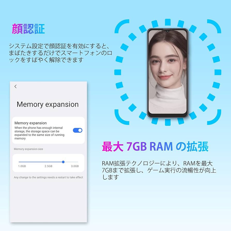 Amazon | 【2023 NEW】OSCAL C30 SIMフリー スマホ 本体 7GB RAM