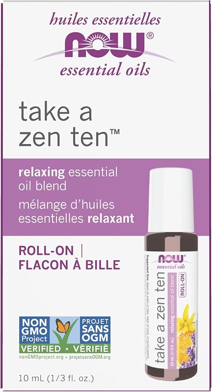 Aceites esenciales NOW, toma un rollito relajante Zen Ten™, 10 ml