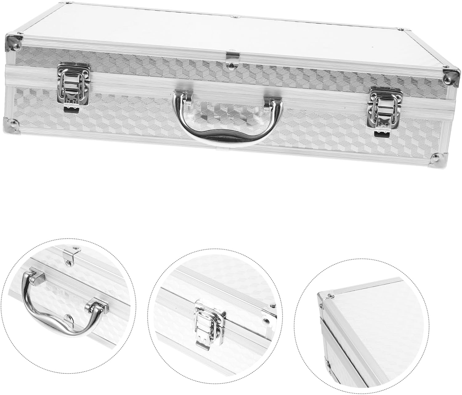 Handheld Wireless Microphone Protective Case Portable Aluminum Storage Box with Soft Padding for Microphones Lightweight and Stylish Design for Ktv and Travel Use