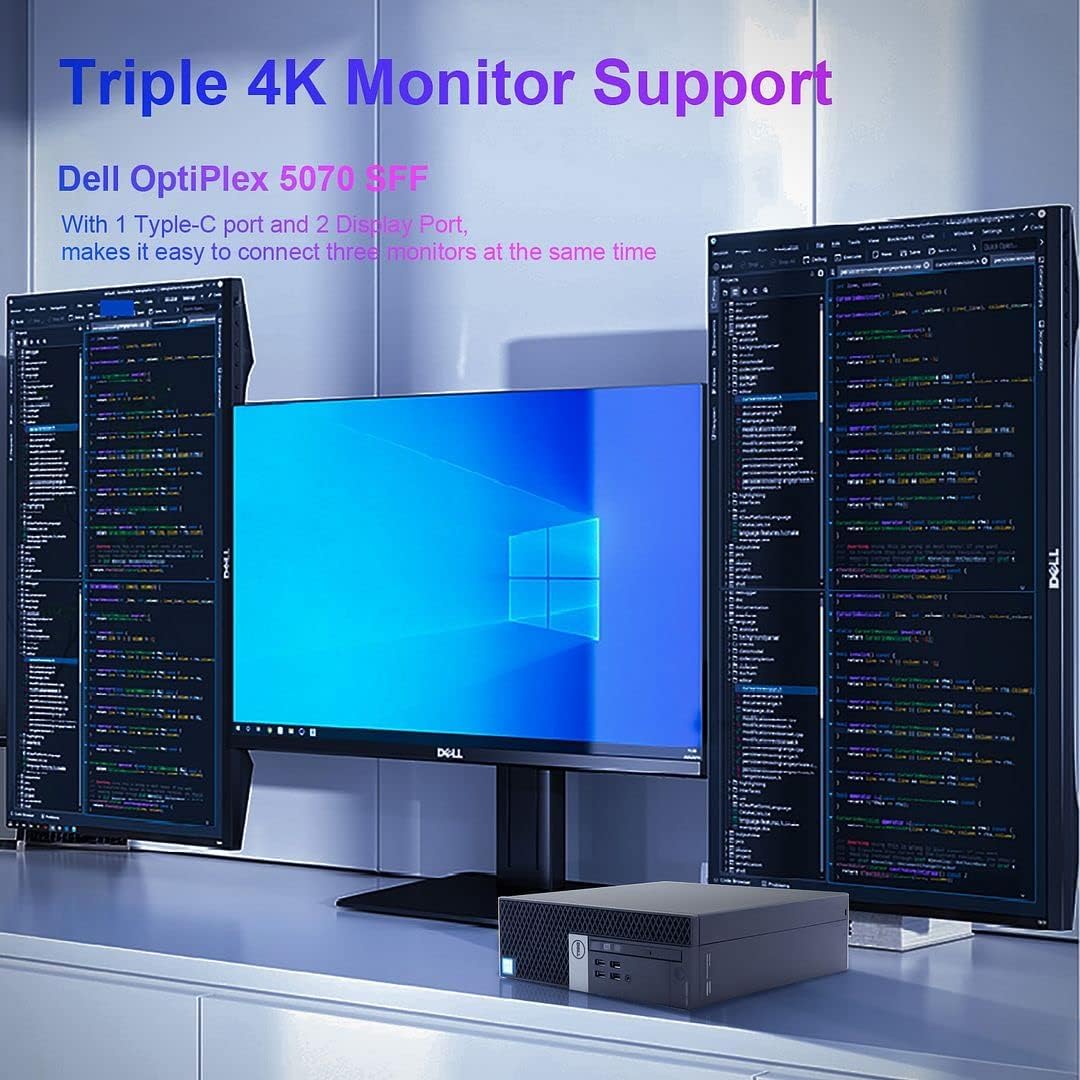 Dell OptiPlex 5070 Desktop Computers Windows 11 Pro, Hexa Core i5