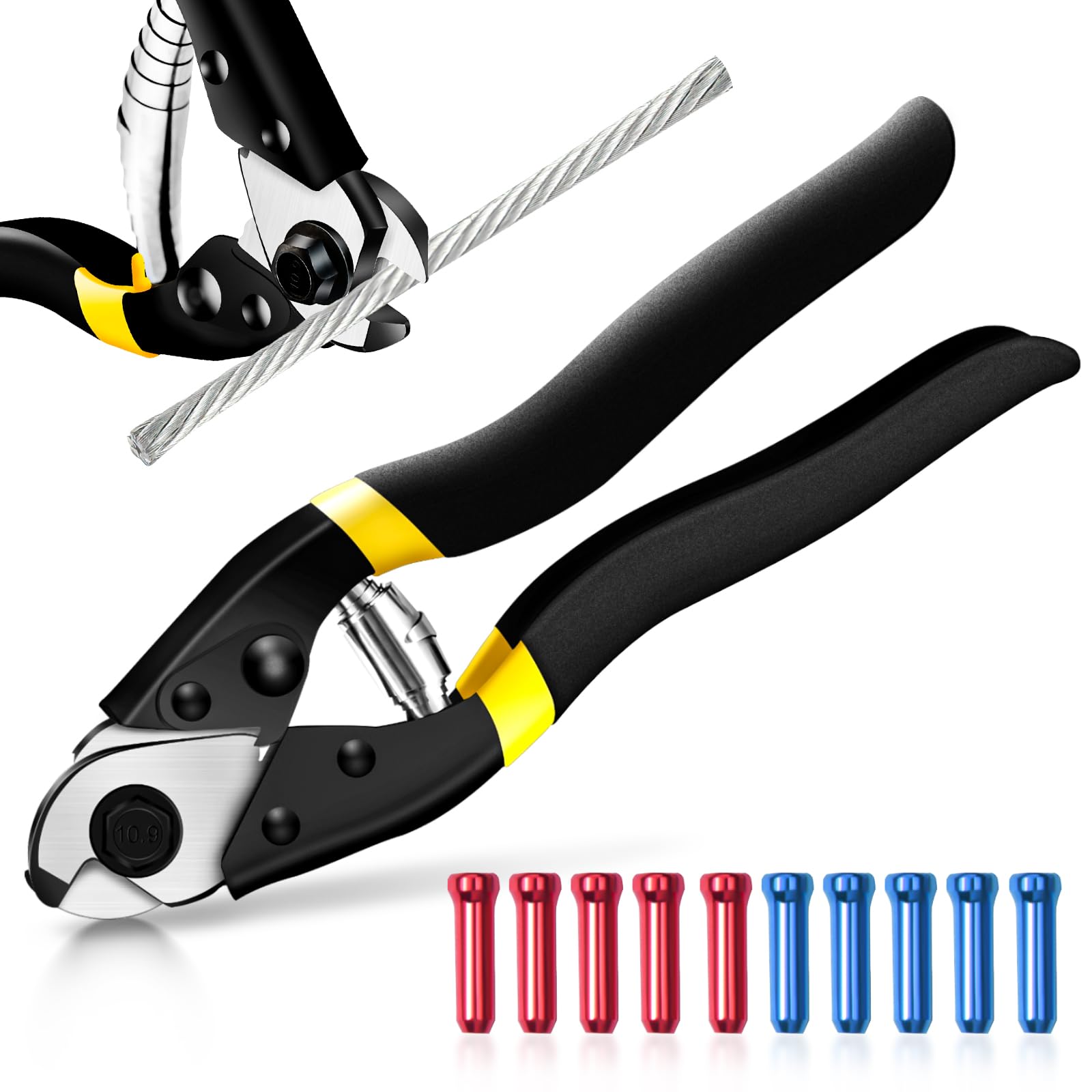 7.5in Heavy Duty Stainless Steel Cable Cutter For Wire Rope Up To 5/32 Inch