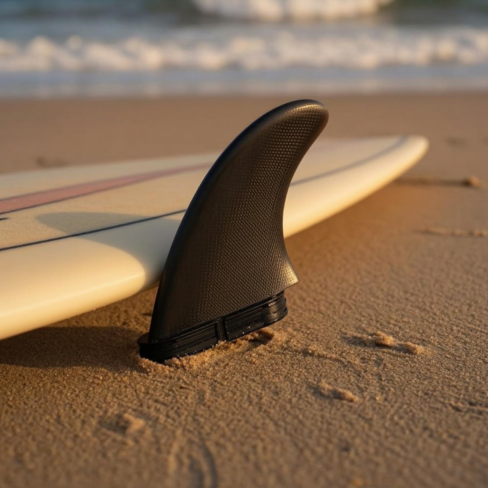 LOVIVER de Surf de una Pieza con de Doble Lengüeta Ajustable Quilla para Tabla con Estabilidad y Control Mejorados Superficie Texturizada Adecuada para , Azul