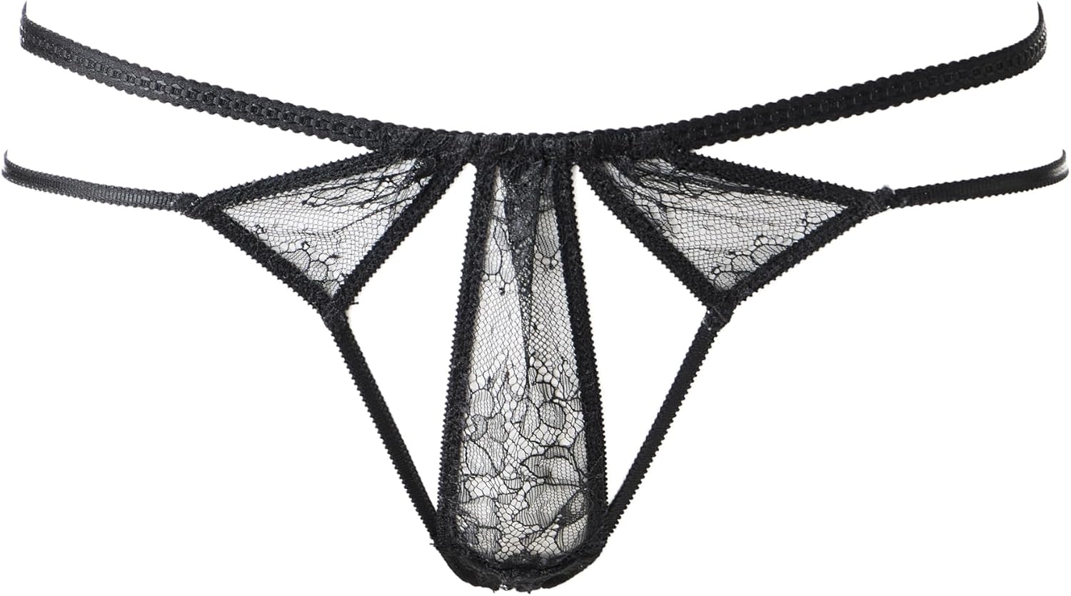 Faye Cheeky Panties Crotch Black Lace Designer Premium Lace Panties