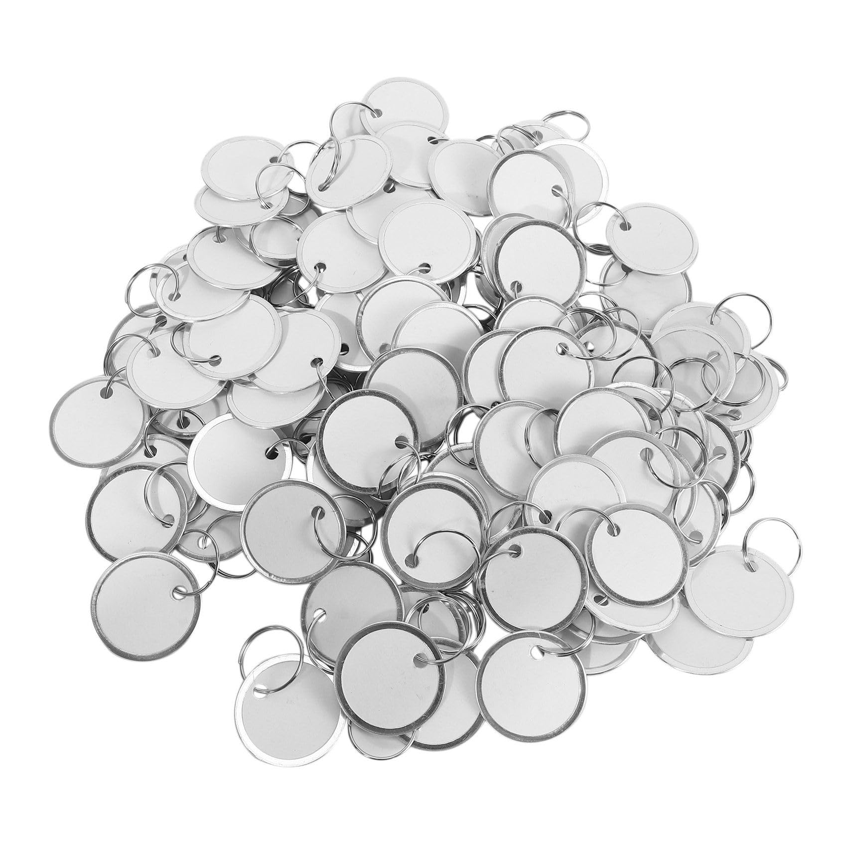 Metalowa zawieszka do felg, klucza, okrągła, papierowa zawieszka z metalowymi pierścieniami, etykieta do kluczy samochodowych i kluczy do drzwi (1000)