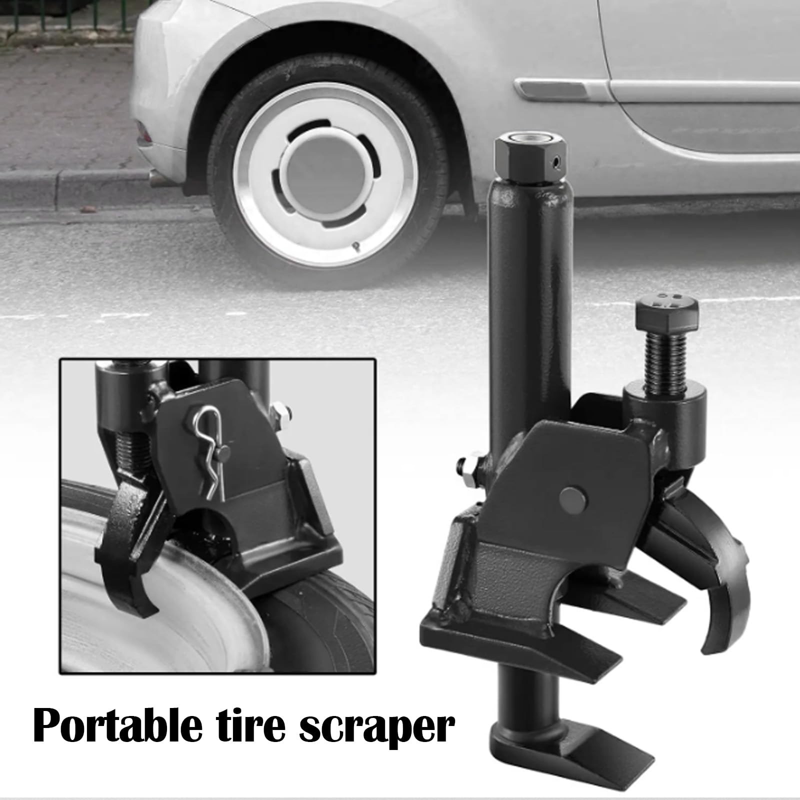 Desmontadora de Neumáticos Manual, Extractor de Talones para Neumáticos de 96,5cm - 106,7cm Herramienta para Cambiar Neumáticos para Camiones Tractores Automóviles Neumáticos