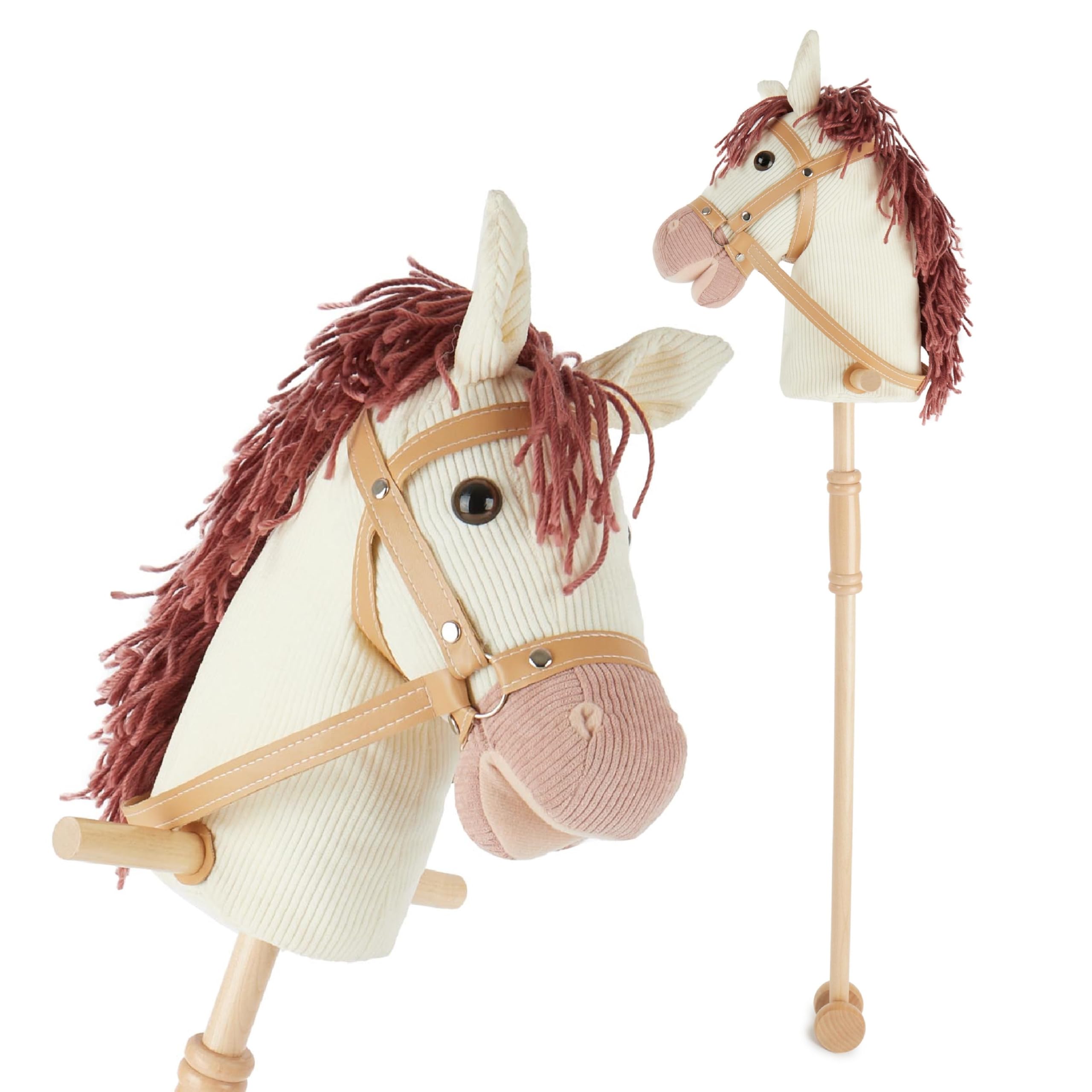 BIECO Hobby Horse Ginger | Plush Toy Horse on a Stick with Wheels | Pretend Play Stick Horses for Toddlers โ image 1