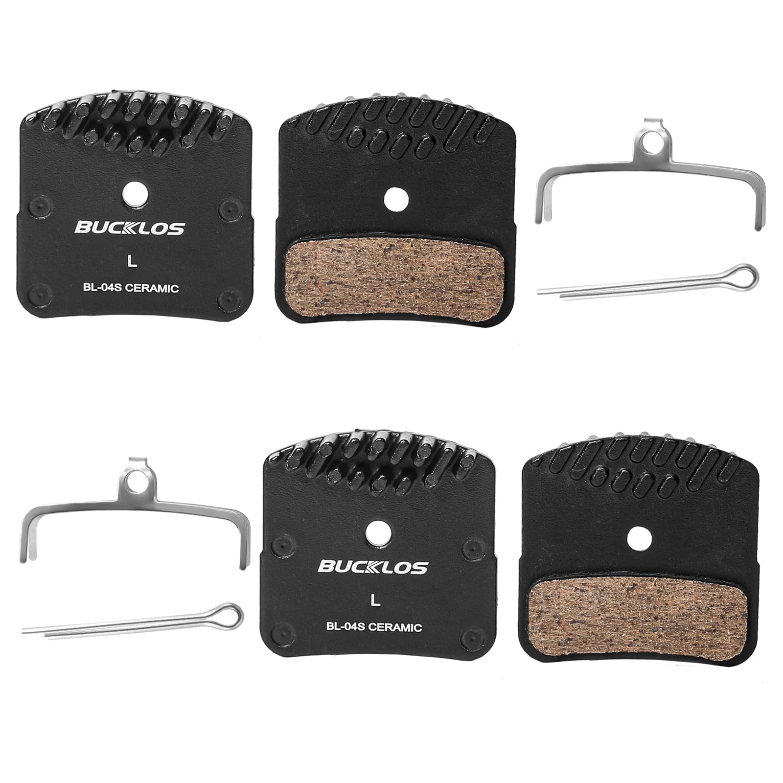 BUCKLOS 2 Pairs Disc Brake Pads for Ceramic Shimano L03A L04C L05A K04S K04Ti K05S K05Ti M8110 M7110 R9170-F R8070-F R7070-F R4770-F RS805-F RS505-F