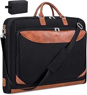 Large Foldable Suit Garment Bag with Toiletry Kit and Shoulder Strap