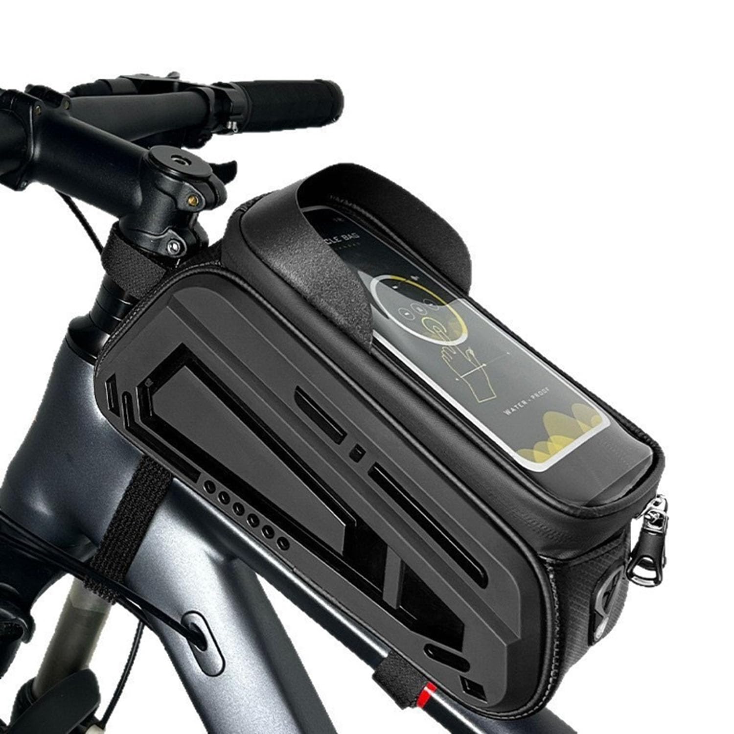 Sacoche Cadre Vélo Étanche for Specialized Rockhopper 2013–2026 avec Écran Tactile TPU Sac Avant Rigide Téléphone Portable Sacoche Tube Supérieur