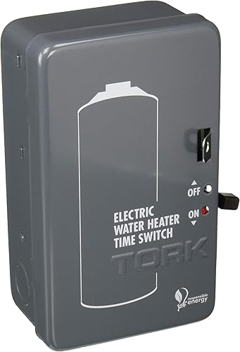 Miniatura 1 de Tork NSI WH2B - Interruptor mecánico de tiempo para calentador de agua, 24 horas, 208/250 V, 40 A, DPST, gris