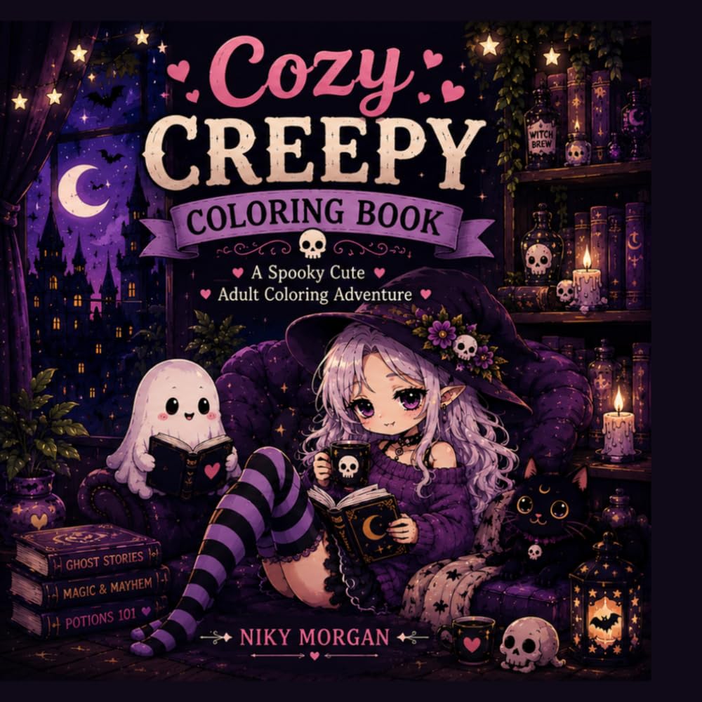 Cozy Creepy Coloring Book: A Spooky Cute Adult Coloring Adventure