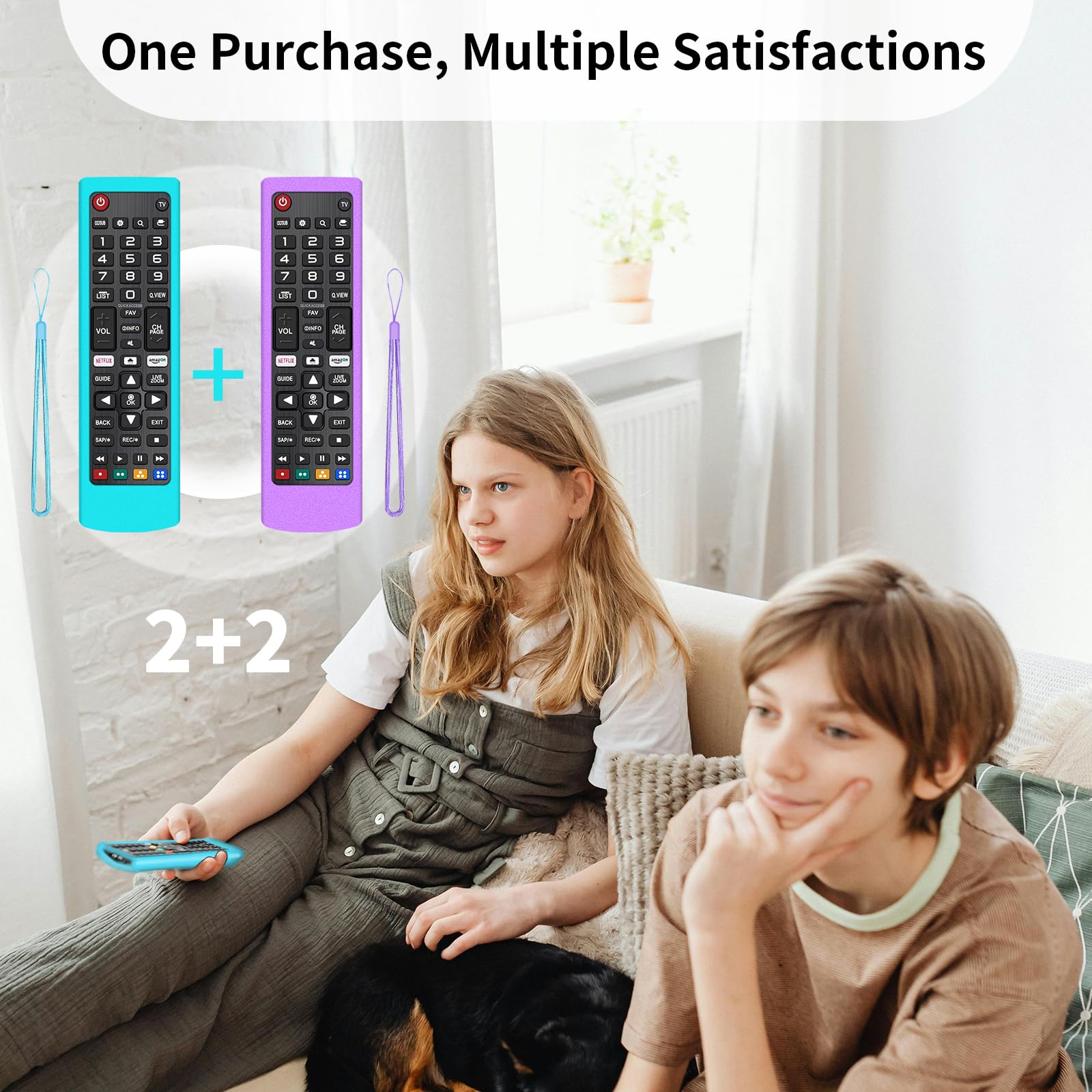 Uniwersalny pilot zastępczy bez konfiguracji pasuje do LG All TV Remote z zabezpieczeniem przed zgubieniem miękki silikonowy pokrowiec ochronny kompatybilny z telewizorami LG All Smart LCD LED HDTV