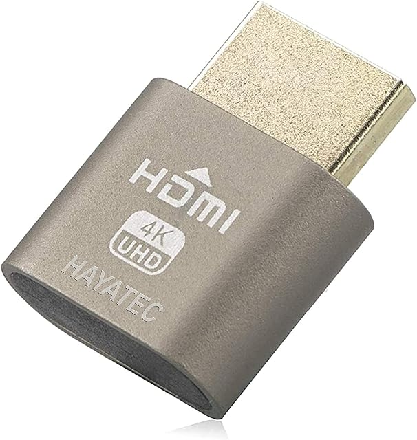 HDMI dummy plug Headless Ghost Display Emulator - Crypto Mining HDMI 1.4 DDC Display Adapter Plug EDID 1920x1080 New generation @ 60Hz (1)