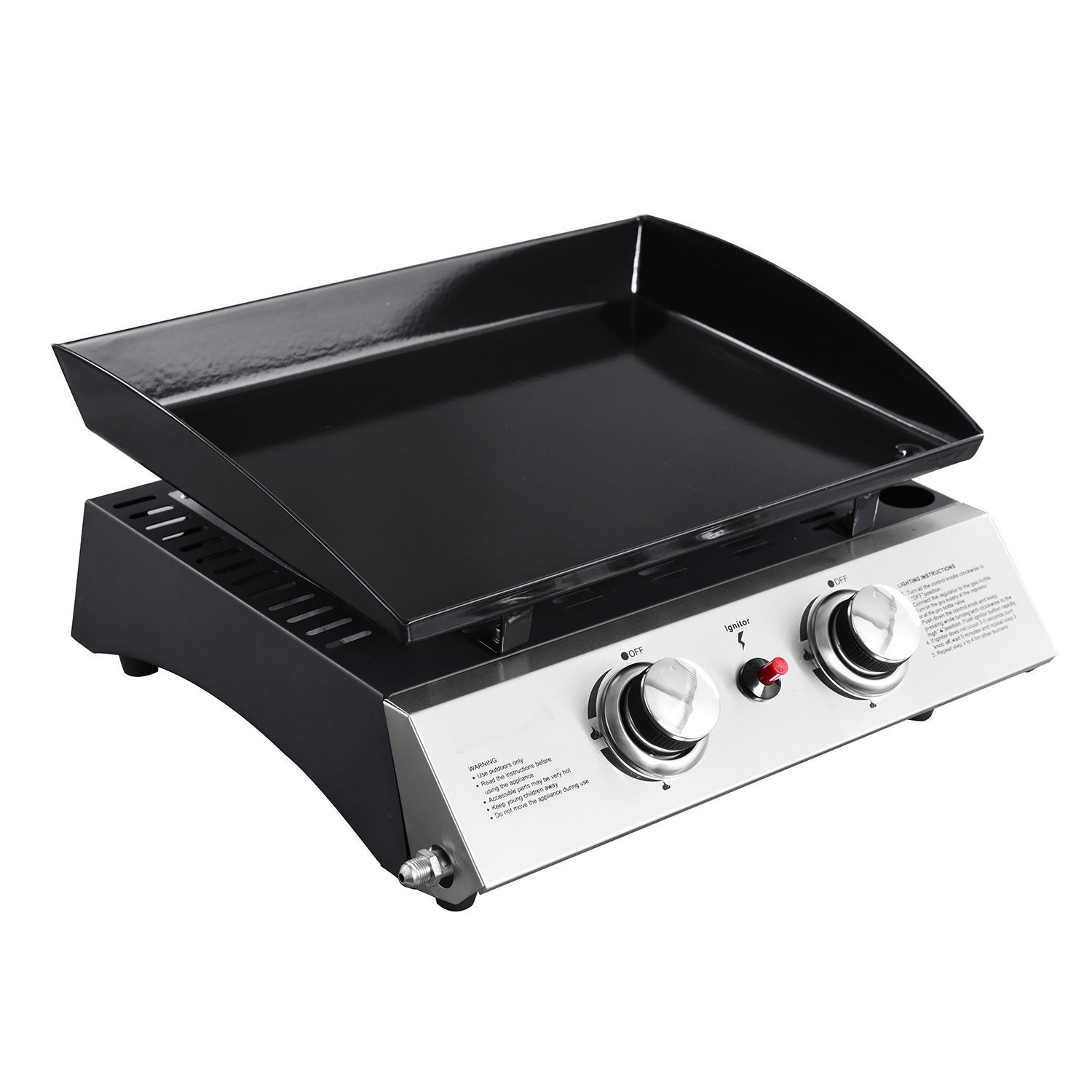 Plancha de gas MALA - 2 quemadores 5kW