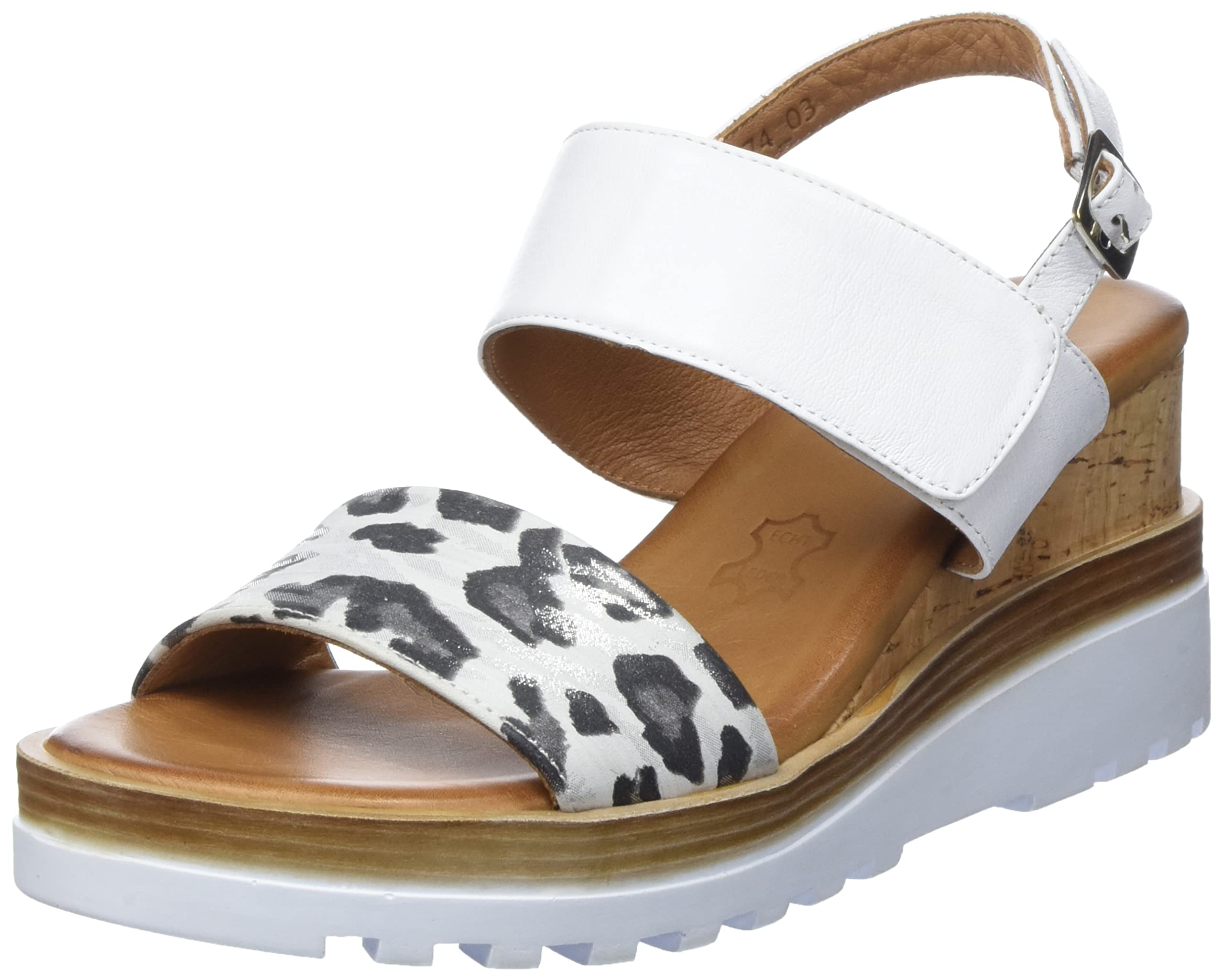 Piazza 910074-03, Heeled Sandal, Weiß,