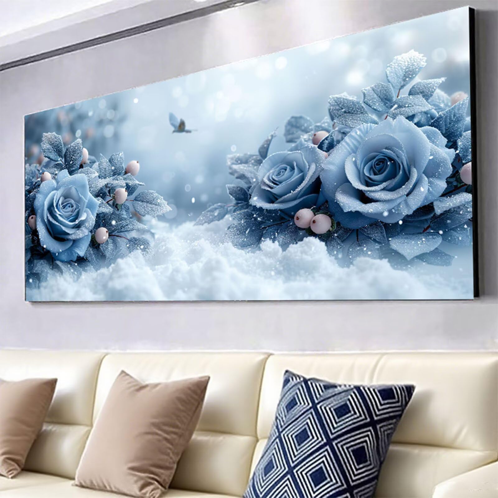 Diament Painting Zima Diamentowe Malarstwo Dorosły, 5D Różowy Diamentowy Rysunek Obrazy Diamentowe, 60 x 120 cm Diament Sztuka Haft Ścieg Krzyżowy Puzzle Rzemiosło Dziewczyna, Dekoracja ścienna Dom J2