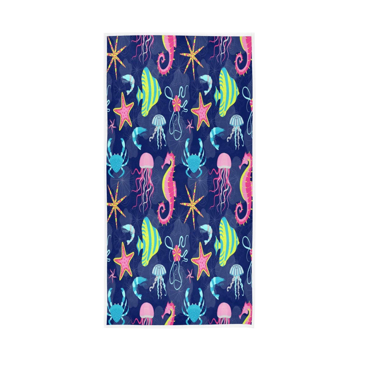 HUYGD Hand Towels Cotton Sea Starfish Seashore Soft Towel Multipurpose Bathroom Beach Towel for Home Kitchen Swim Spa Gym, 30x15 inch