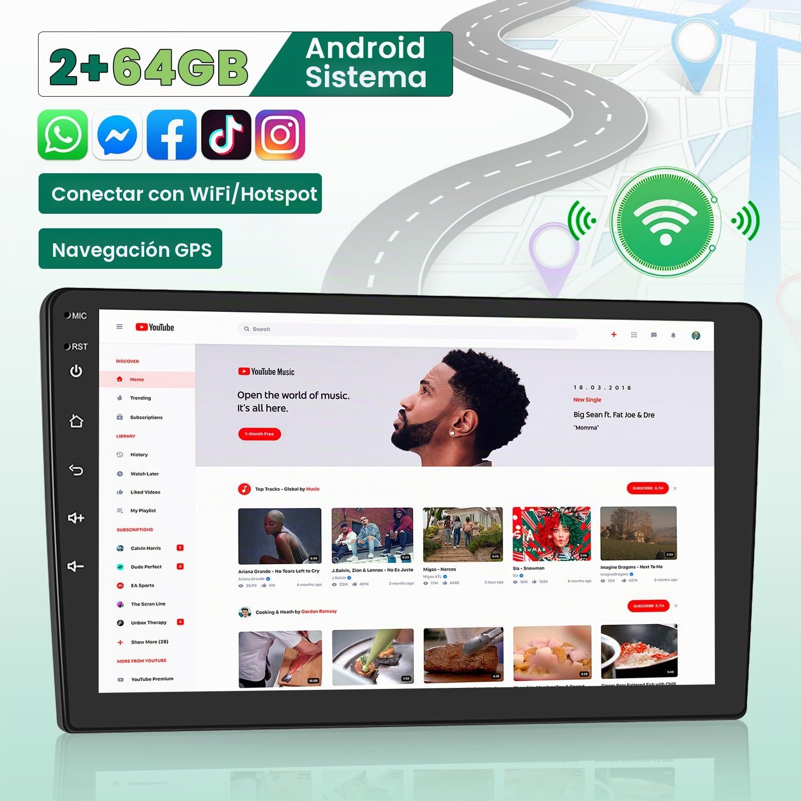 2G+64G Android 15 Radio Coche Peugeot 3008 2009-2015 9" CarPlay