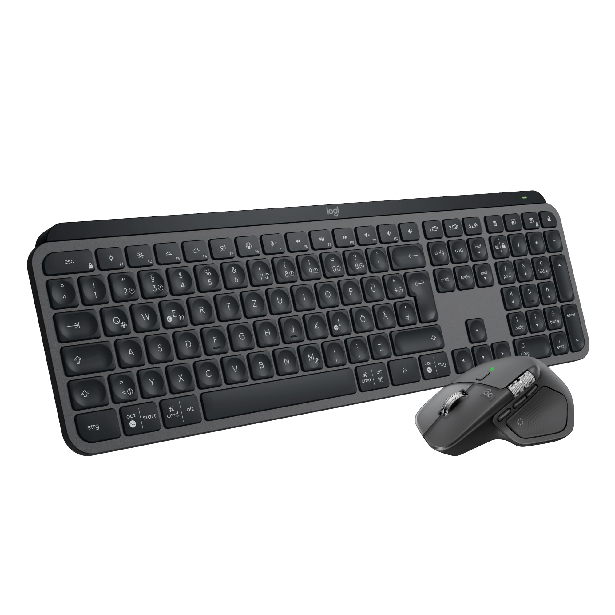 Logitech MX Master 4 for Business Wireless Maus, MX Keys für Business Wireless Tastatur mit Logi Bolt Empfänger, Bluetooth, USB-C-Ladung, leisen Klicks, Windows,Mac,Chrome,Linux, DEU QWERTZ – Grafit