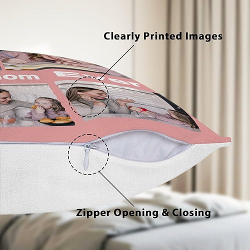 Miniatura 6 de Best Mom Ever Custom Pillowcase  Personalized Photo Collage Throw Pillow Cover, Gift for Family, Couple, Christmas, Valentine's, Mother's Day &