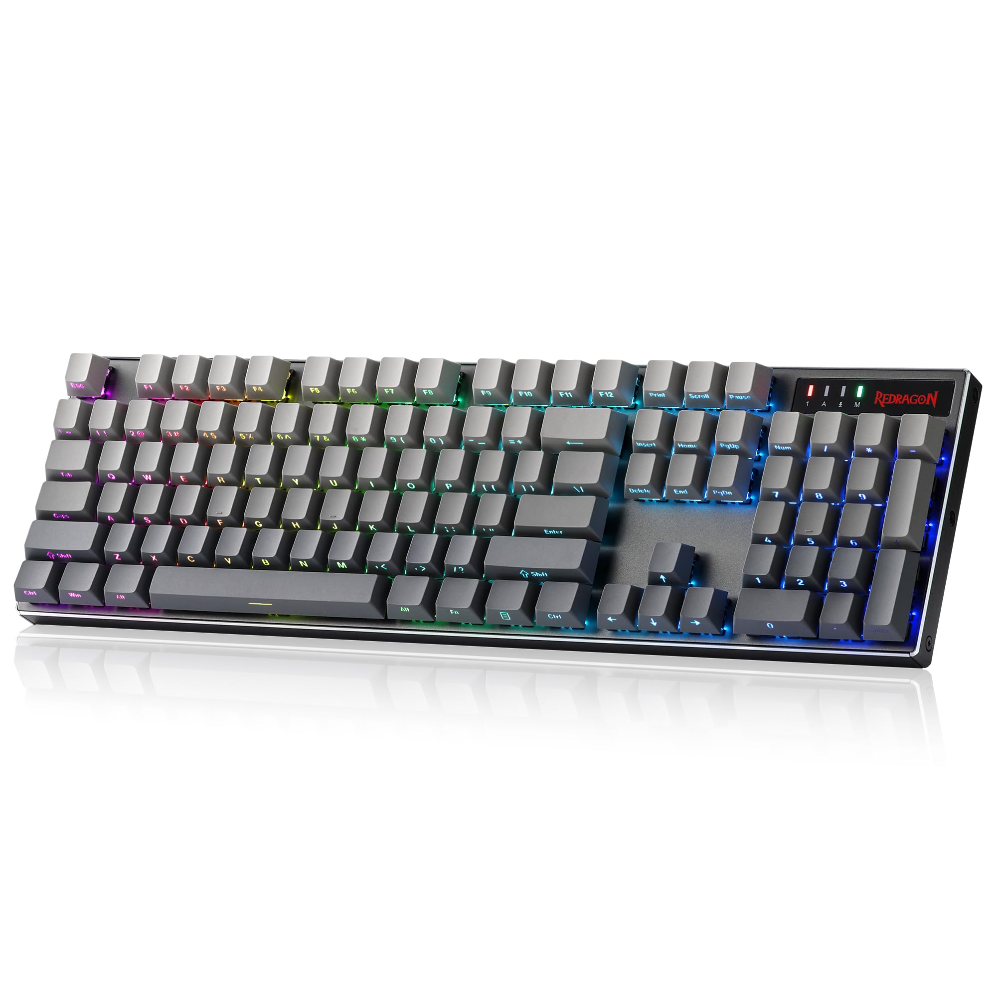 Redragon K556 PRO Wireless RGB Gaming Keyboard, Aluminum Board, PBT Keycaps