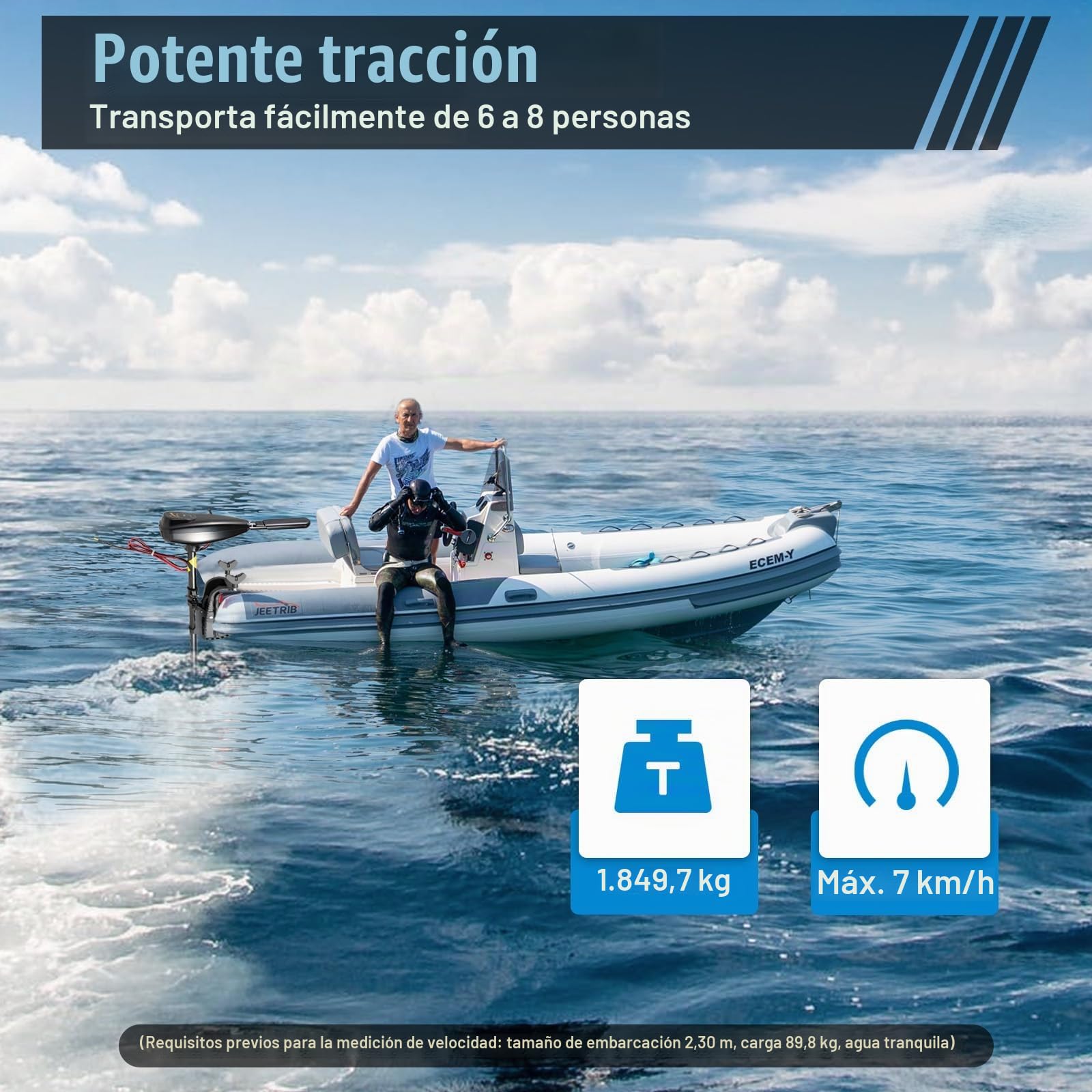 Motor fueraborda, 800 W, 12 V, motor eléctrico para barco, 80 LBS de empuje, fueraborda eléctrica de 1,2 CV con 5 marchas adelante y 3 marcha atrás, eje largo para lancha inflable con motor