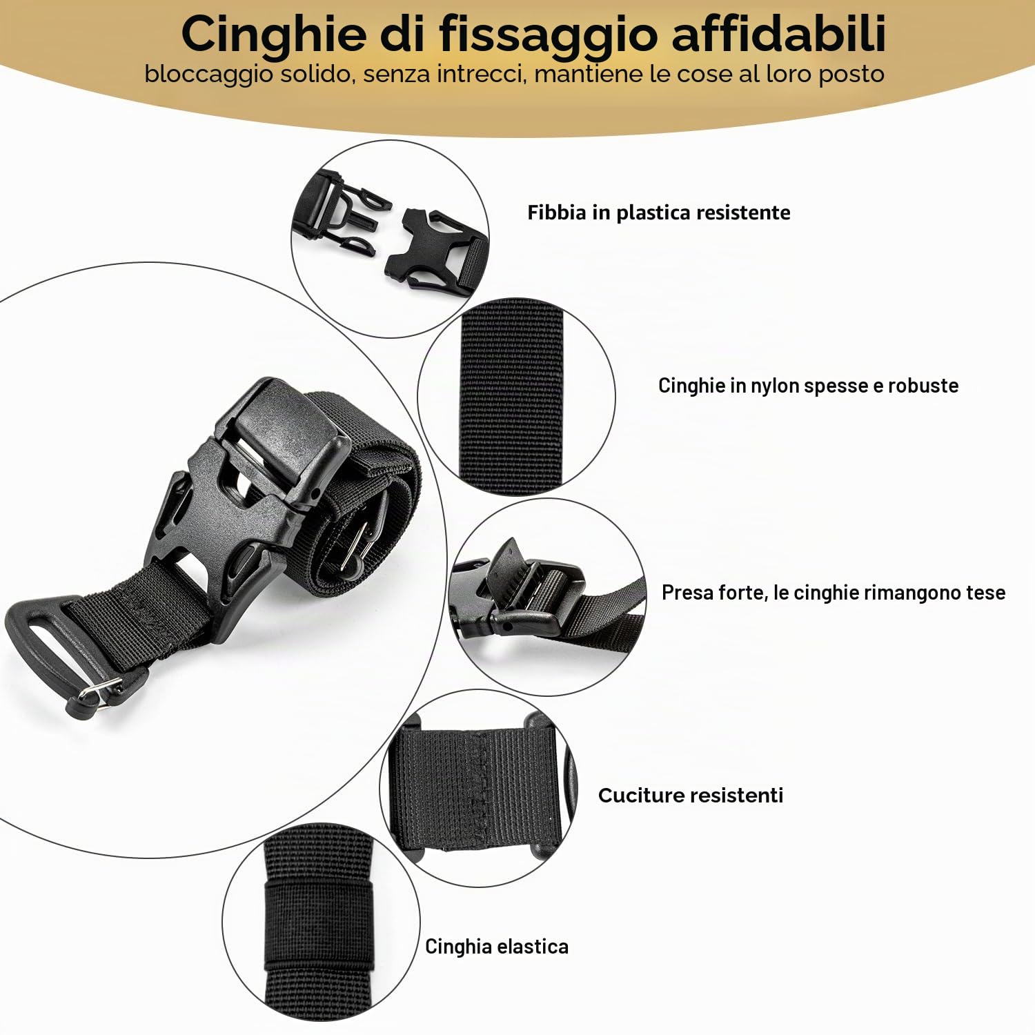 HIKEMAN Sistema tattico Rush a gradini – cinghie per zaino MOLLE regolabili, cinghie di fissaggio con clip a fibbia, cinghia da compressione per fasci all'aperto, modulo di espansione, accessori