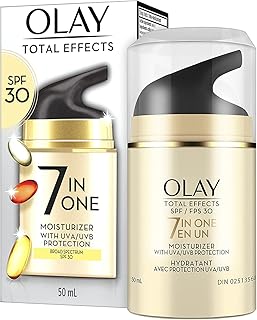 Facial Moisturizing Lotion SPF 30 by Olay Total Effects for Dry Skin, 7 Benefits including Minimize Pores, Anti-Aging, 1.7 oz
